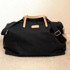 Kate Spade Black Nylon Travel Duffel EUC